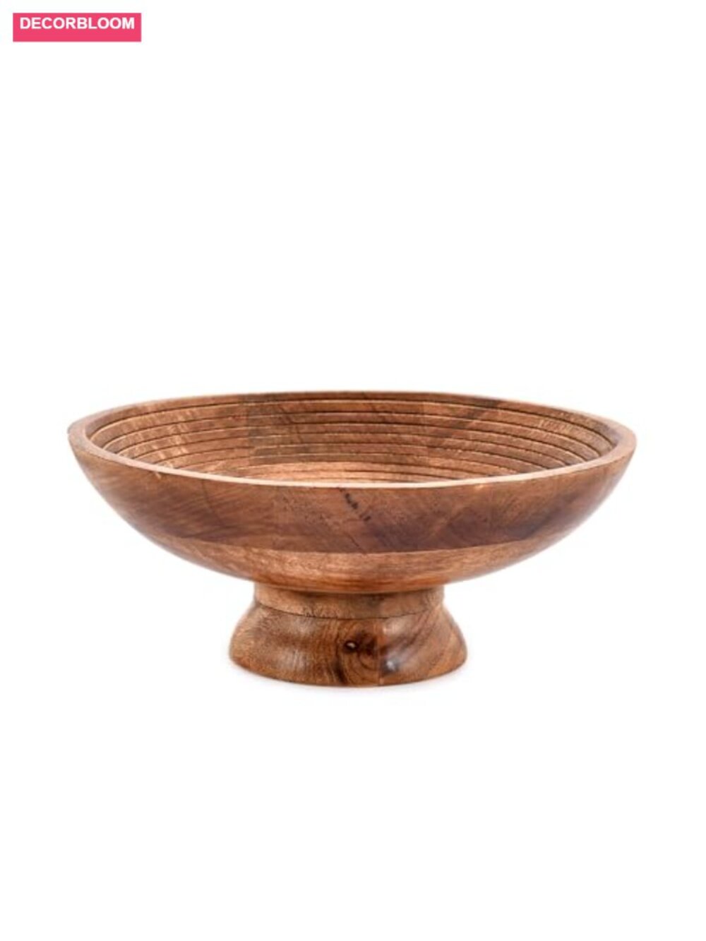 Handcrafted Mango Wood Decorative Bowl 12" x 12" x 5"